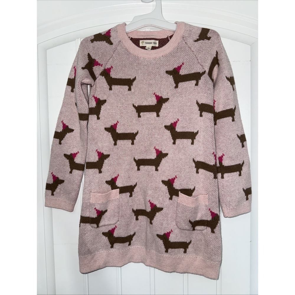 Tucker & Tate Sweater Dress 5T Girls Weiner Dog dachshund Nordstrom